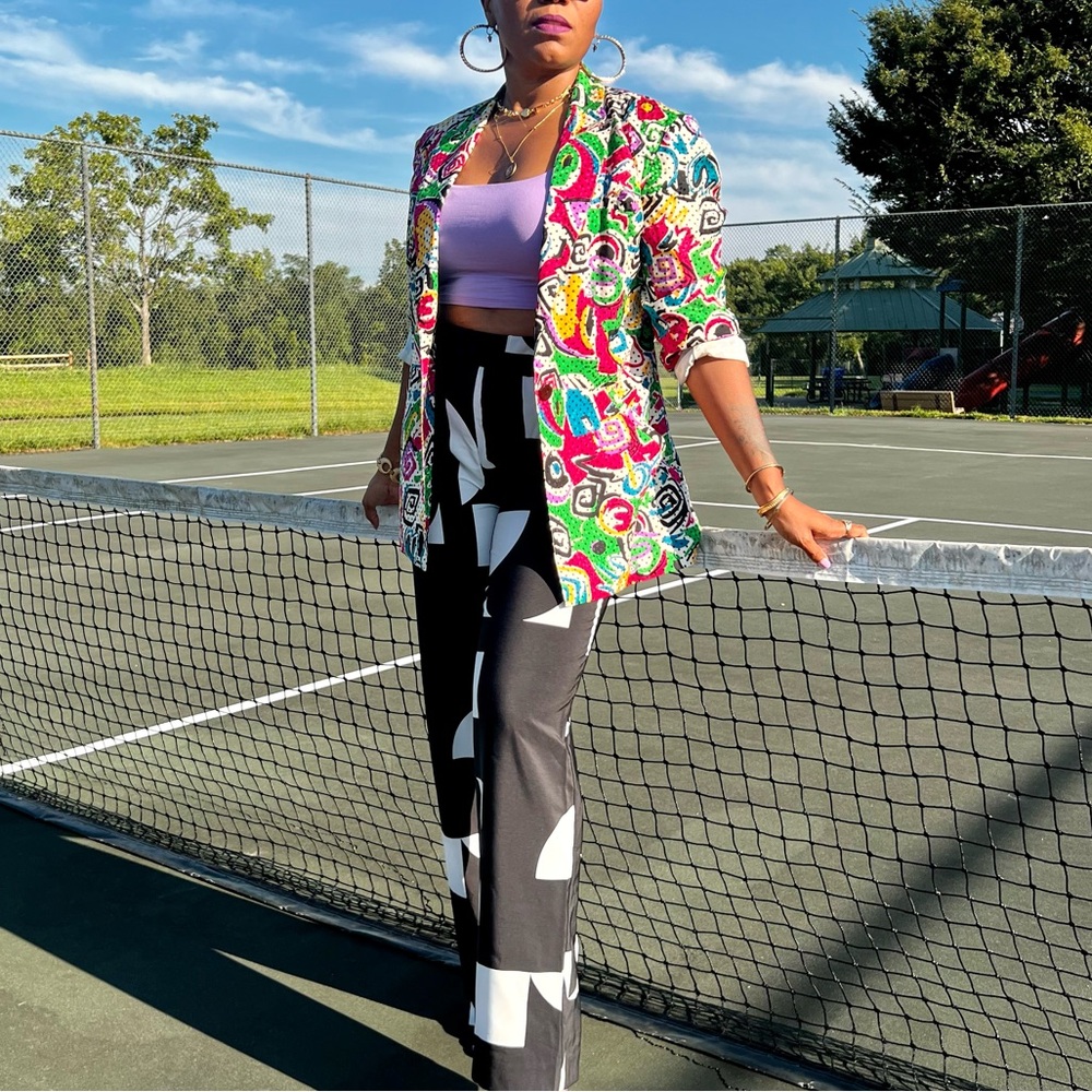 Vintage CIAOSPORT abstract blazer size m-l